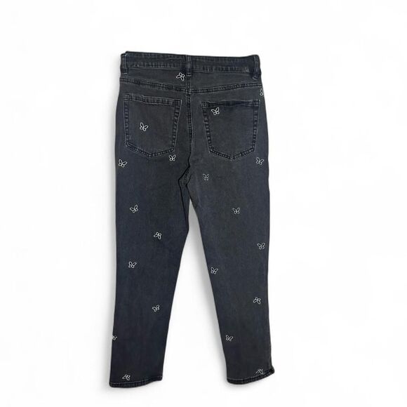 Women's Black Butterfly Jeans - Picture 2 of 3